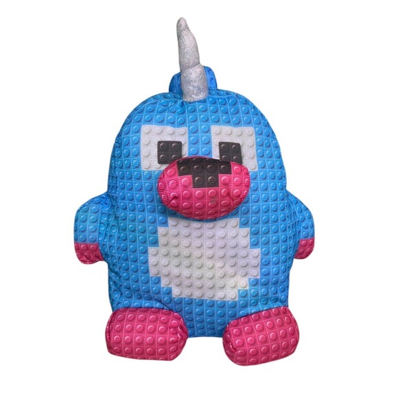 Nanco Plush Unicorn Plush Building Blocks Pattern Stuffed Animal 10” - Picture 2 of 11
